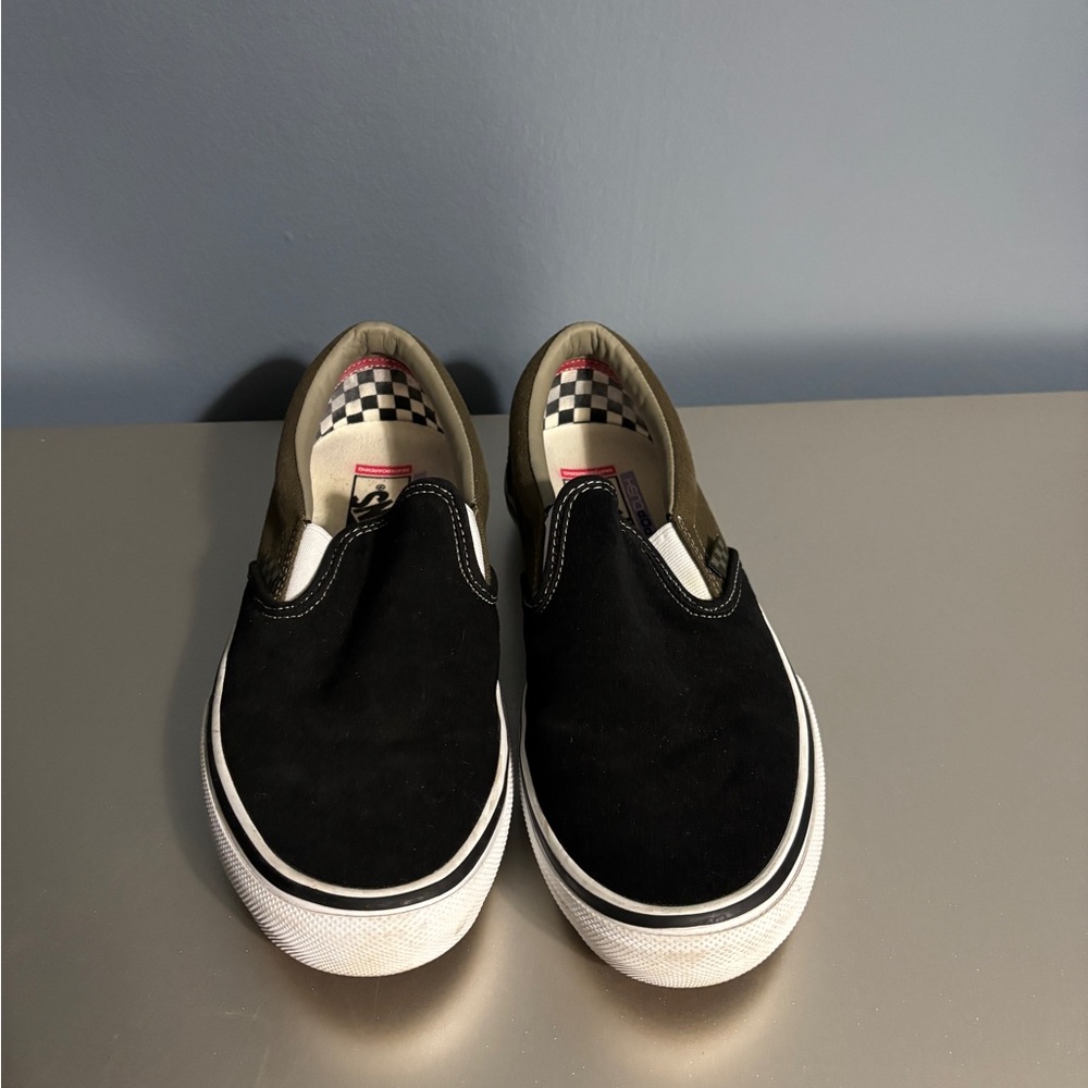 Vans Skate Slip-On "Black/Olive" Sneakers - Picture 2 of 7